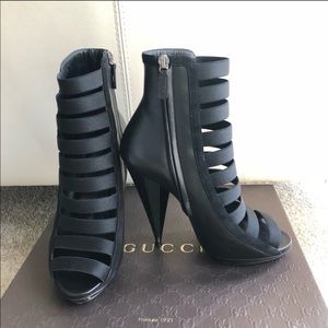 Gucci gladiator heel boots 37.5